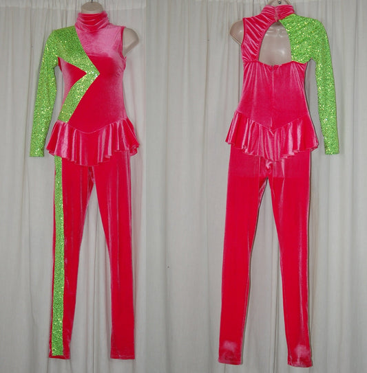 14 Pink Green one sleeve Dance Sophisticates Uniforms