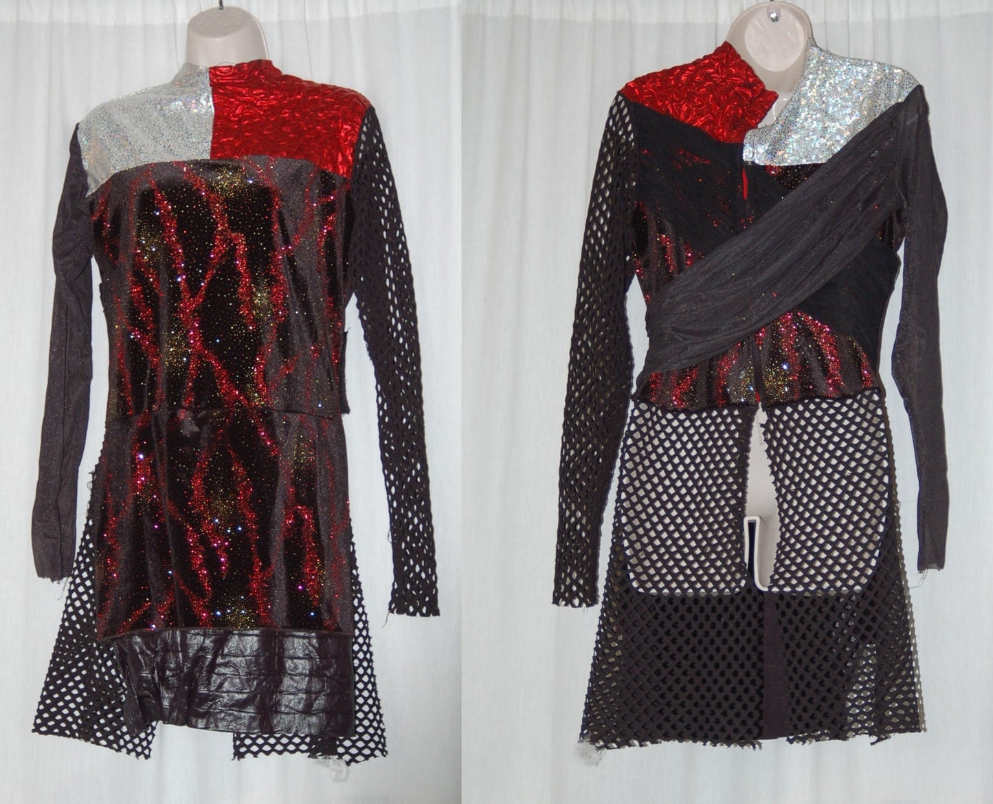 6 Black Red Silver Tunics