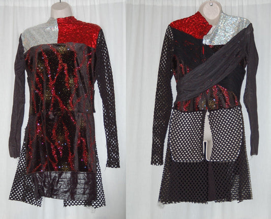 6 Black Red Silver Tunics