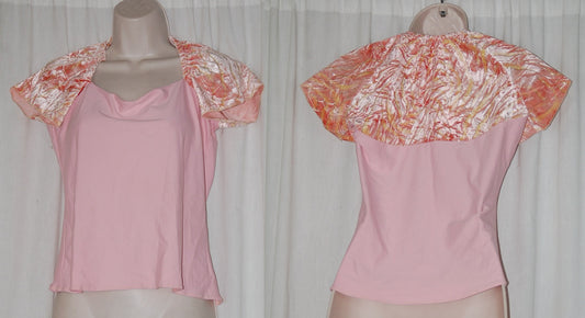 5 Short Sleeve Scoop Neck Pink Tops