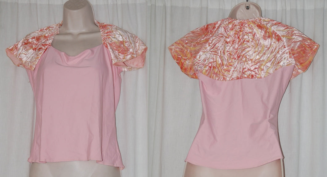 5 Short Sleeve Scoop Neck Pink Tops