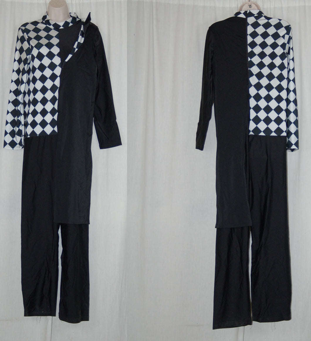 19 black/white Harlequin clown uniforms