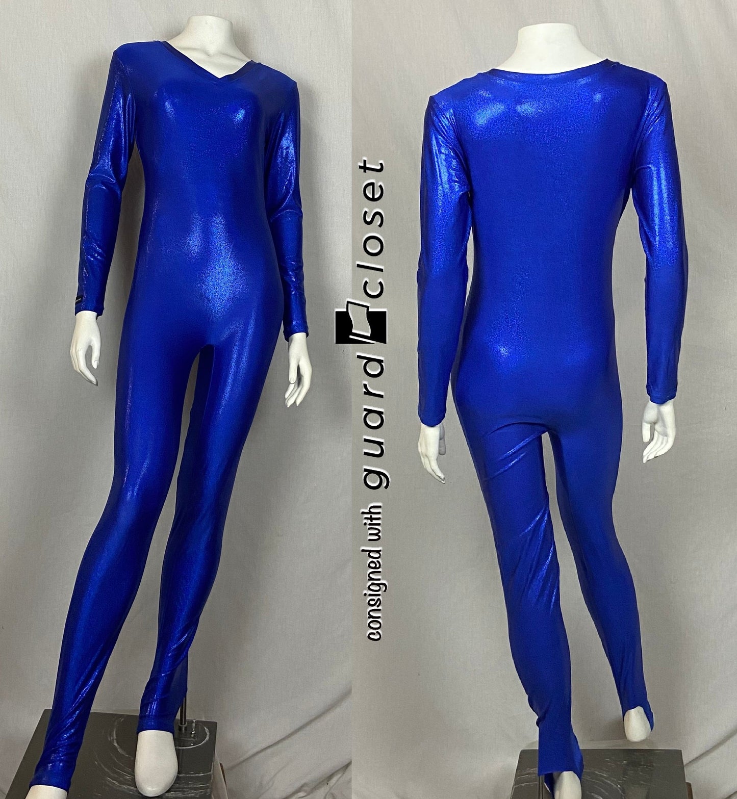 5 solid Royal Blue Unitards by Skinz