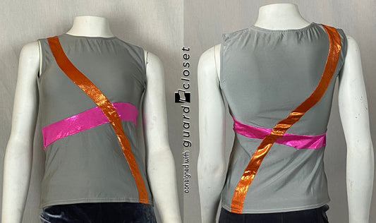 7 gray orange pink sleeveless tops by A Wish Come True
