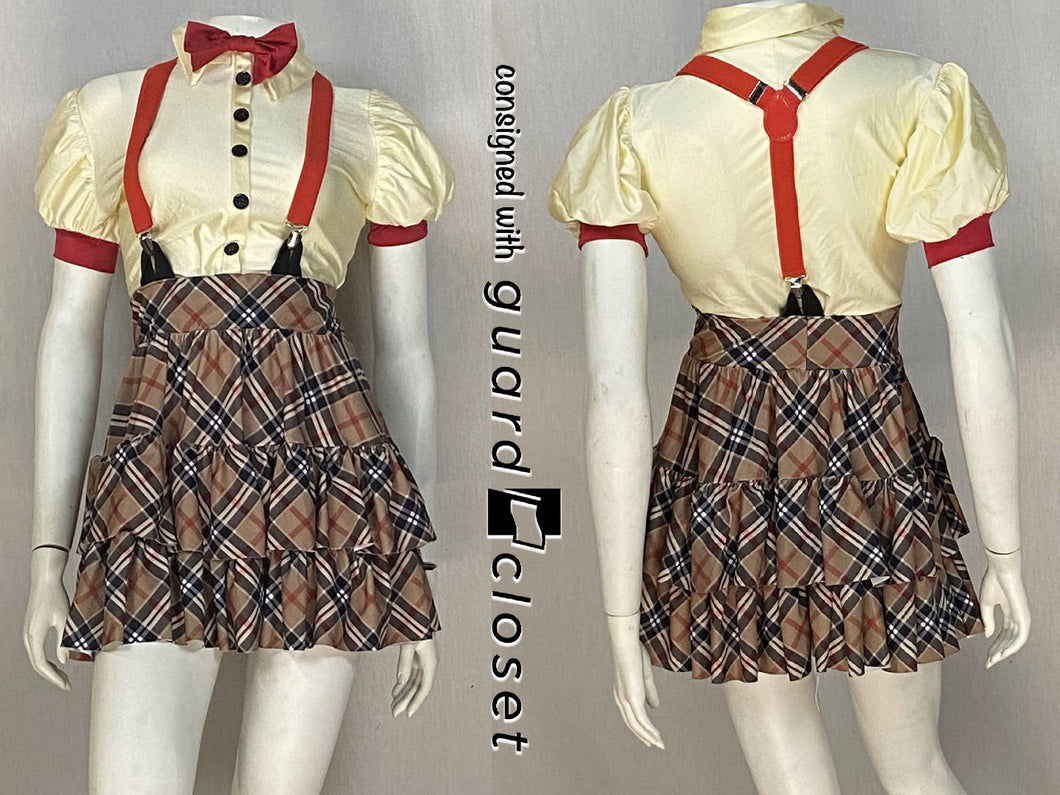 10 Ivory plaid Dresses + 2 Male Uniforms by Creative Costuming & Designs