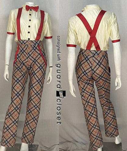 10 Ivory plaid Dresses + 2 Male Uniforms by Creative Costuming & Designs