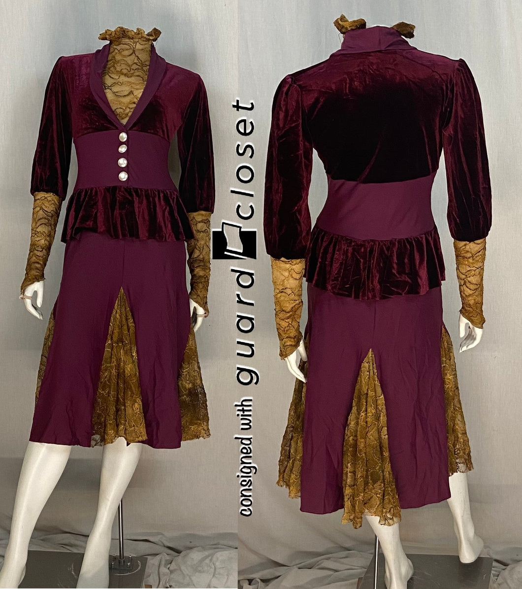 9 Maroon Bronze Dresses With Built In Leotard