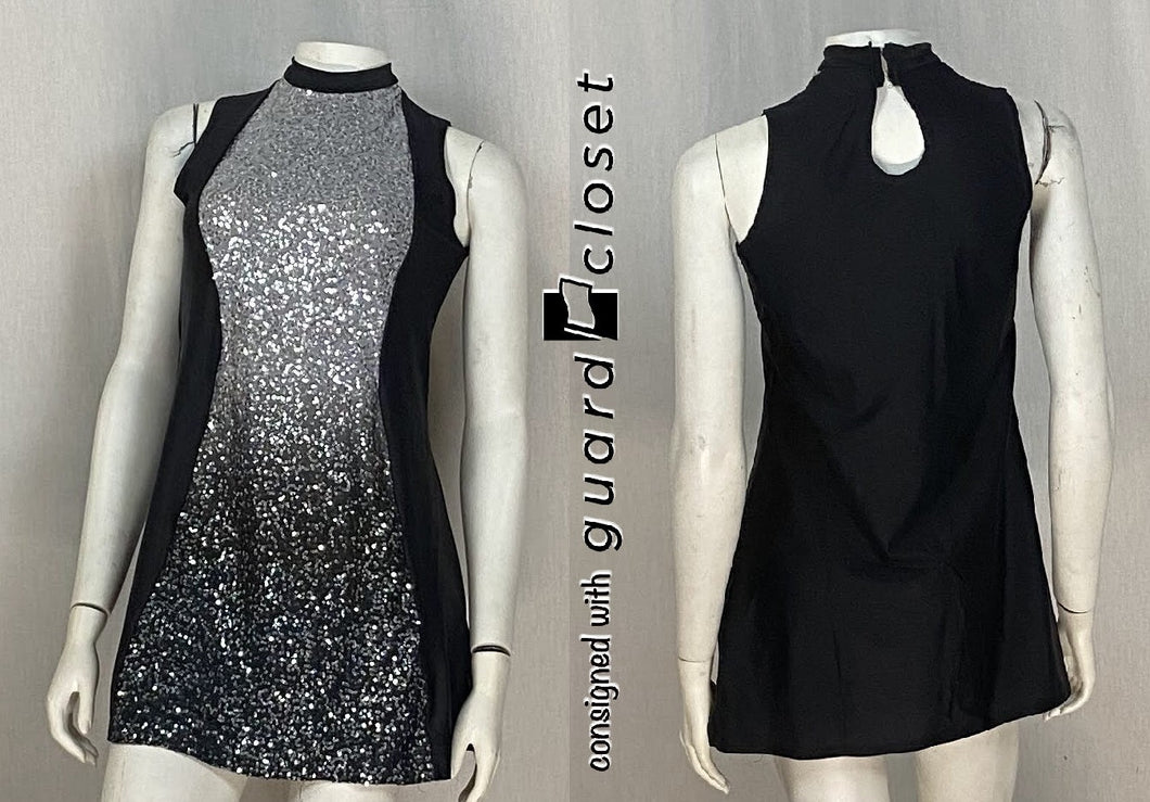 9 Black silver Sleeveless Tunics by Style Plus