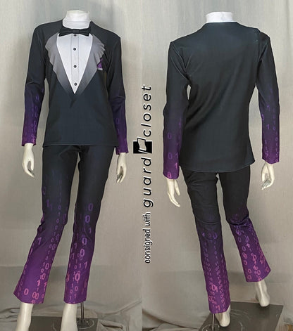 20 total gray purple tuxedo binary number costumes- Digital Performance Gear