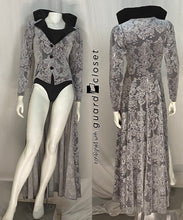 Load image into Gallery viewer, 13 gray black long tail damask coats by Dance Sophisticates
