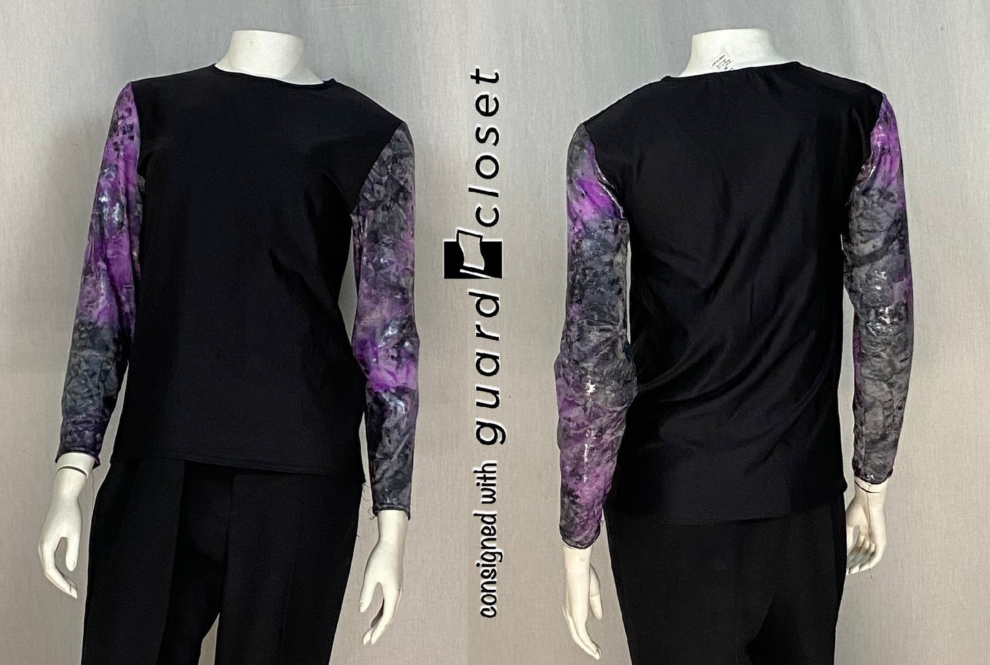 90 purple black long sleeve A Wish Come True performance tops