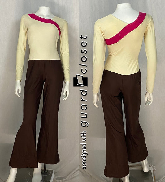 5 brown beige pink long sleeve A Wish Come True unitards