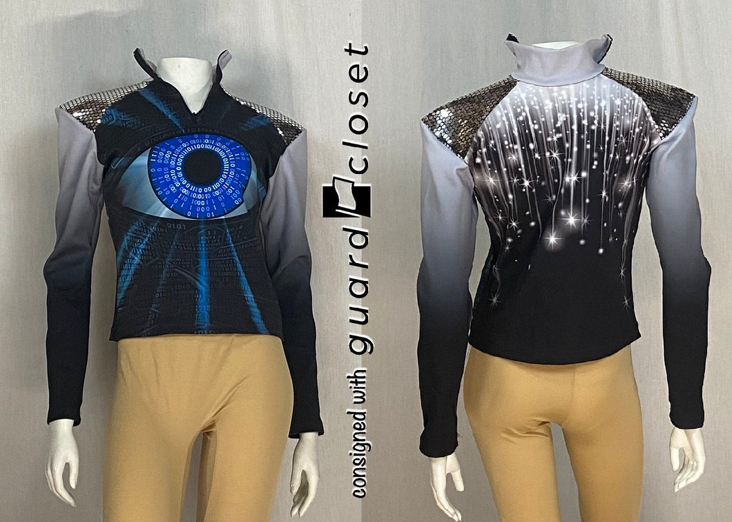 35 black blue binary futuristic AI G2 Performance Gear performance tops