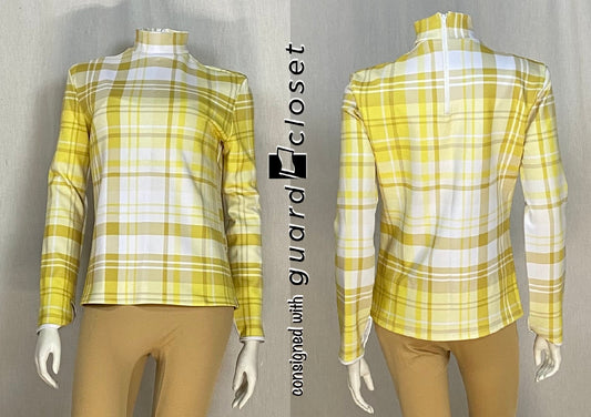 41 yellow plaid performance tops