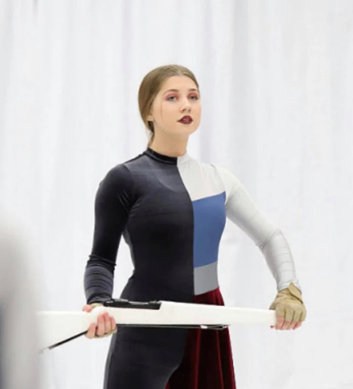 10 female + 1 male gray blue maroon Band Shoppe uniforms