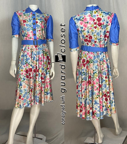 12 blue floral dresses Showday Designs