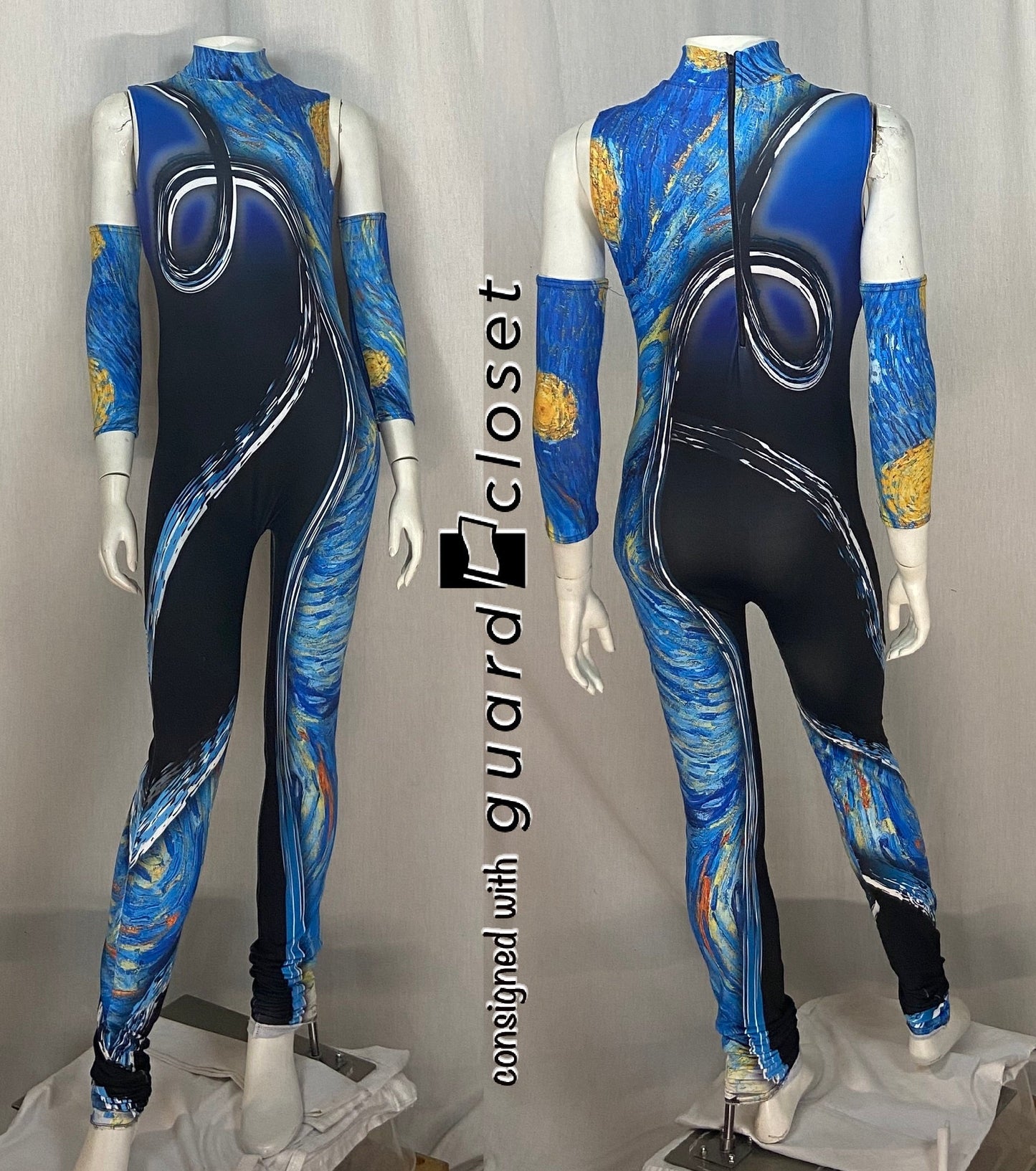 25 starry night Vincent Van Gogh sleeveless unitards + sleeves Style Plus