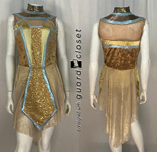 Load image into Gallery viewer, 19 gold aqua ancient Egypt uniforms Creative Costuming &amp; Designs
