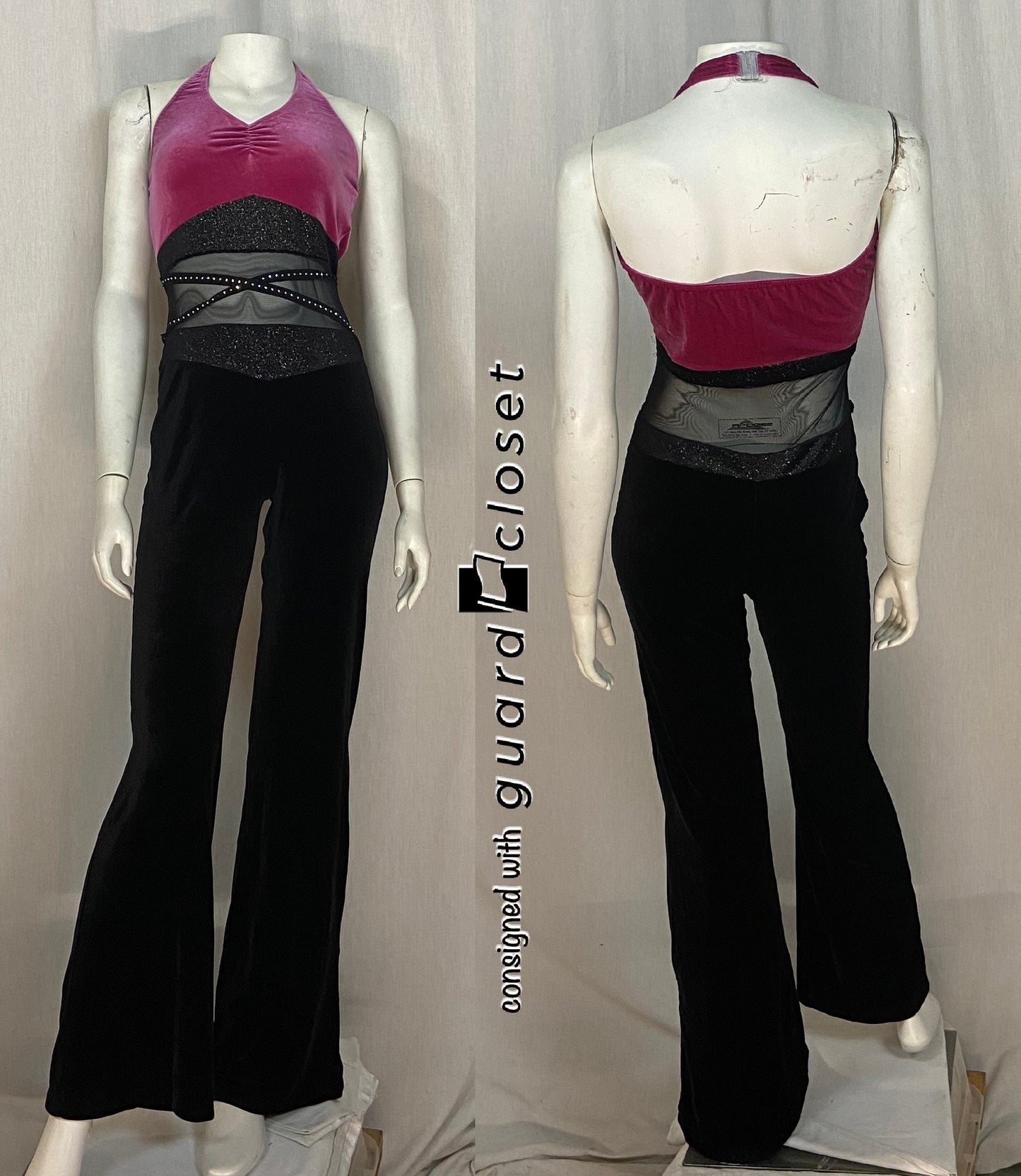 20 fuchsia black halter "What's That Sound" A Wish Come True uniforms