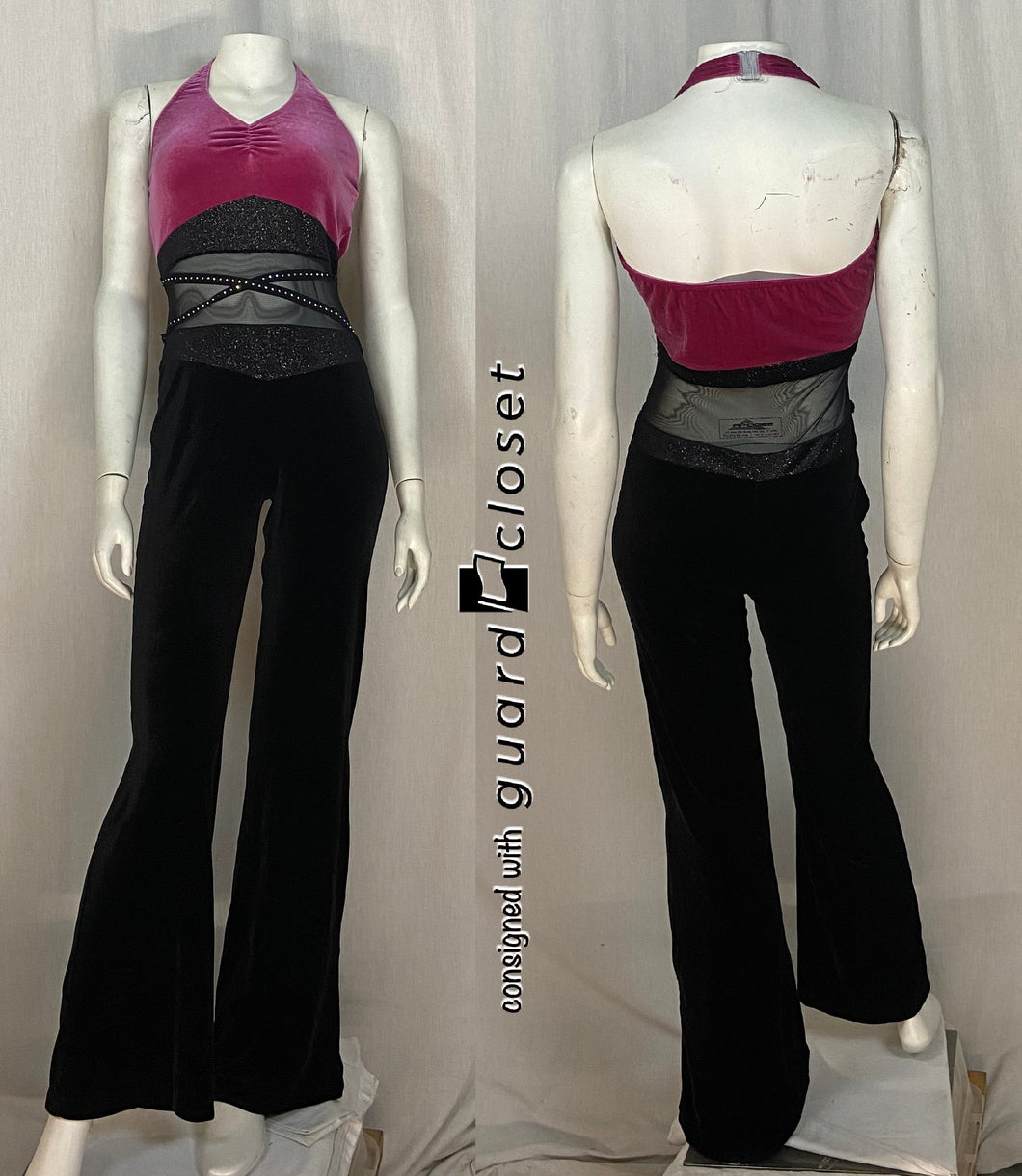 20 fuchsia black halter 