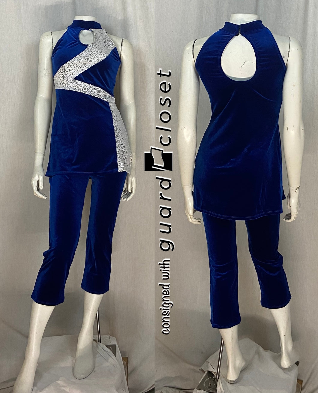 10 royal blue white sleeveless tops + 14 royal blue capri pants –  guardcloset