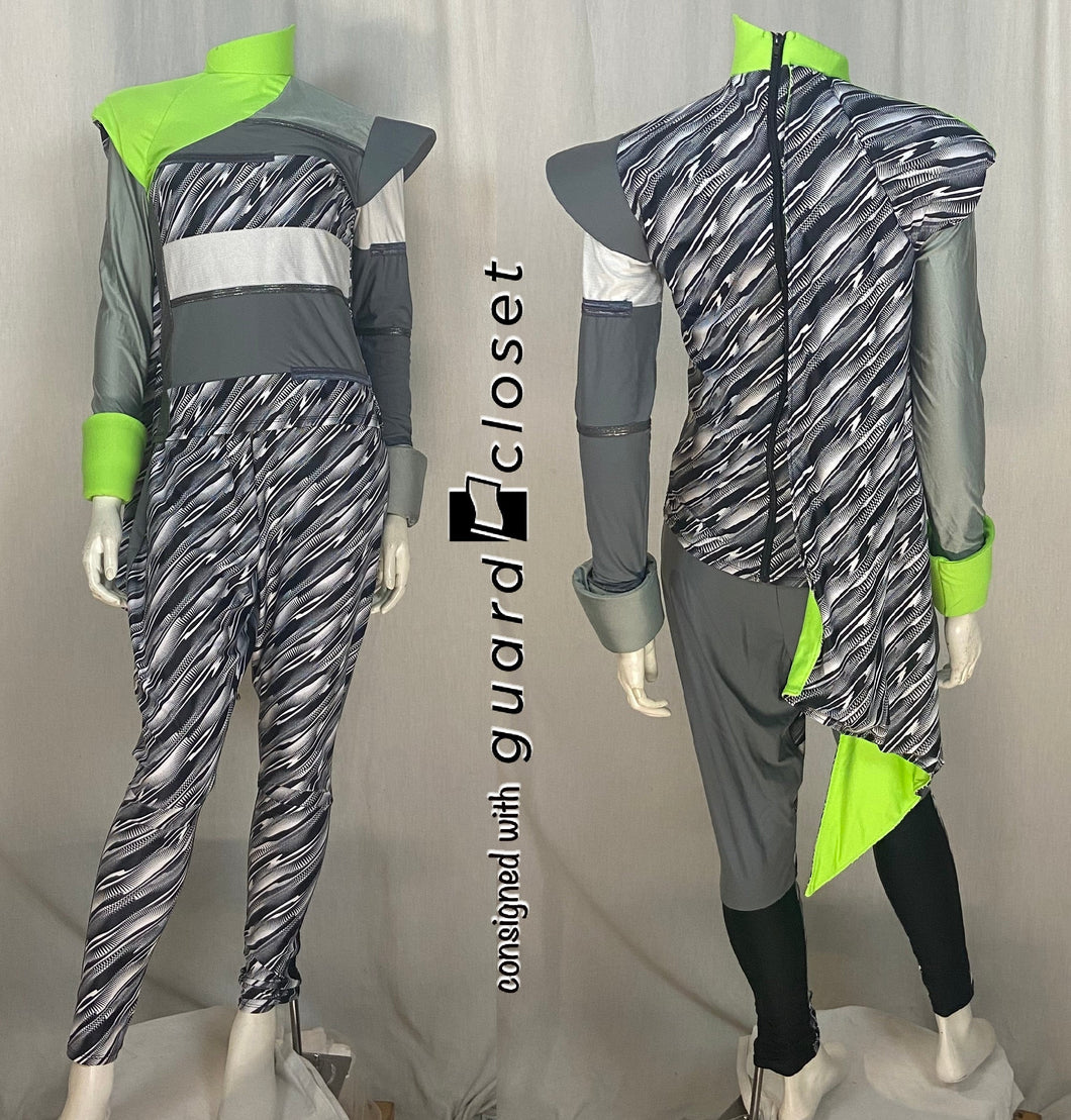 32 gray green black uniforms (bib pants and jackets) Creative Costuming & Designs