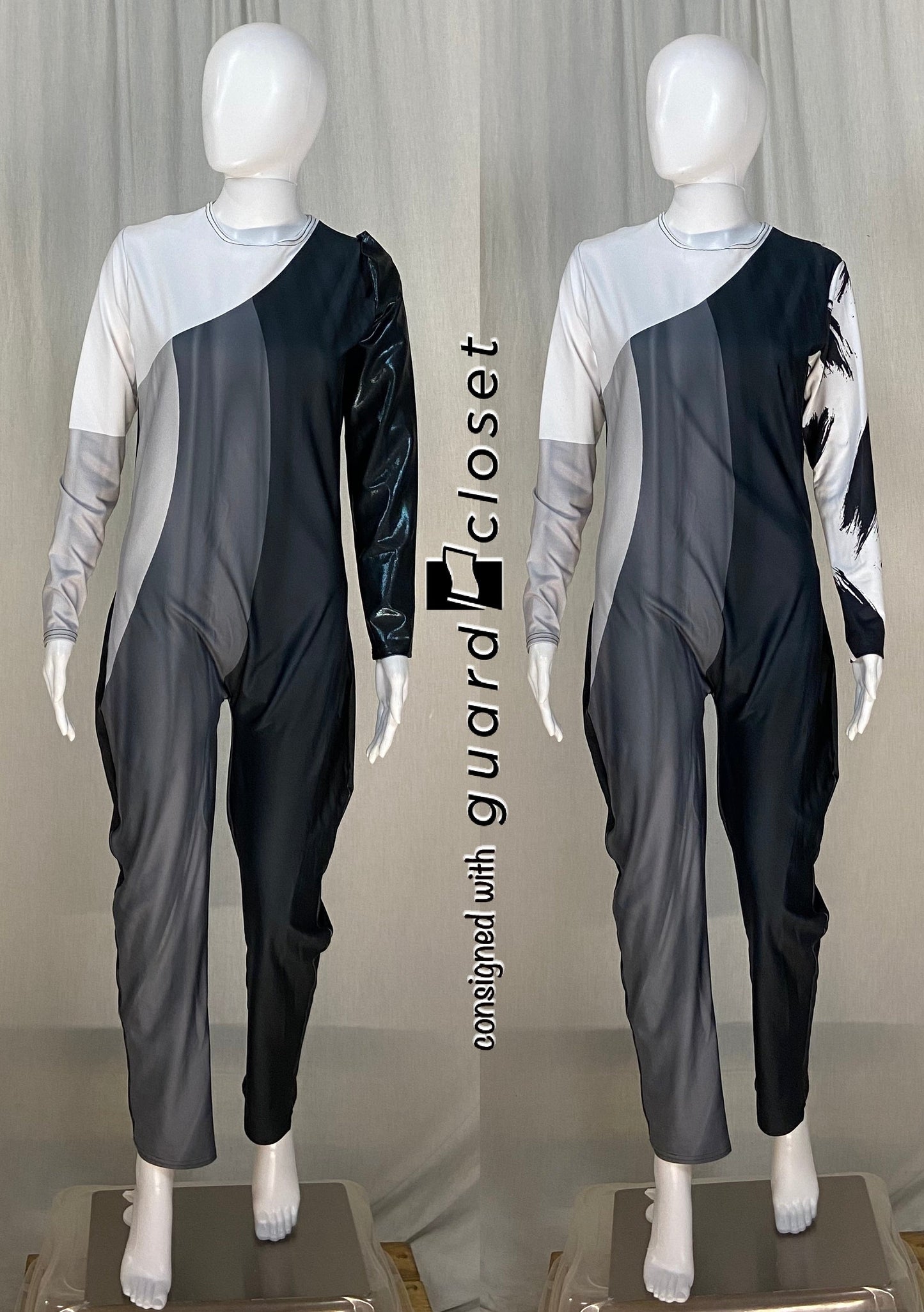 20 total black gray unitards with detachable sleeves