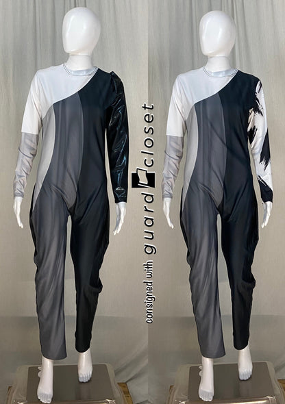 20 total black gray unitards with detachable sleeves