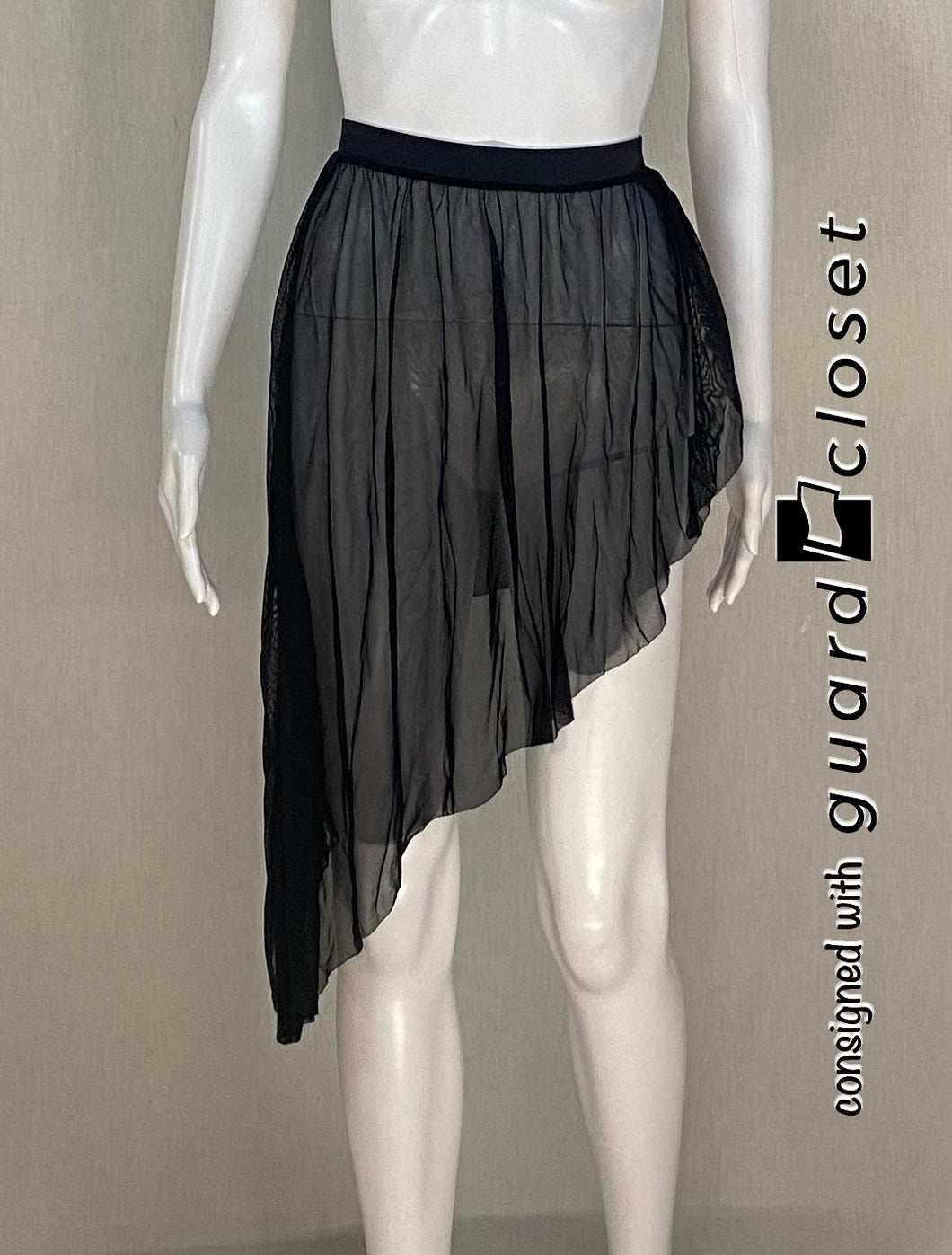 19 solid black asymmetrical skirts