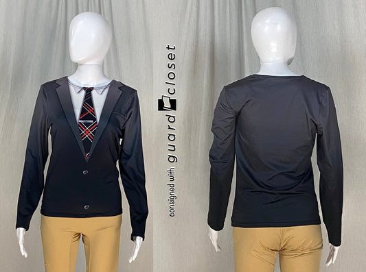 69 black charcoal red suit jacket and tie Vivace performance tops