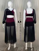 Load image into Gallery viewer, 26 maroon black tops + 21 black skirts Skinz
