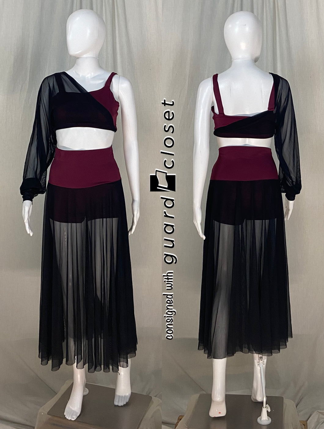 26 maroon black tops + 21 black skirts Skinz