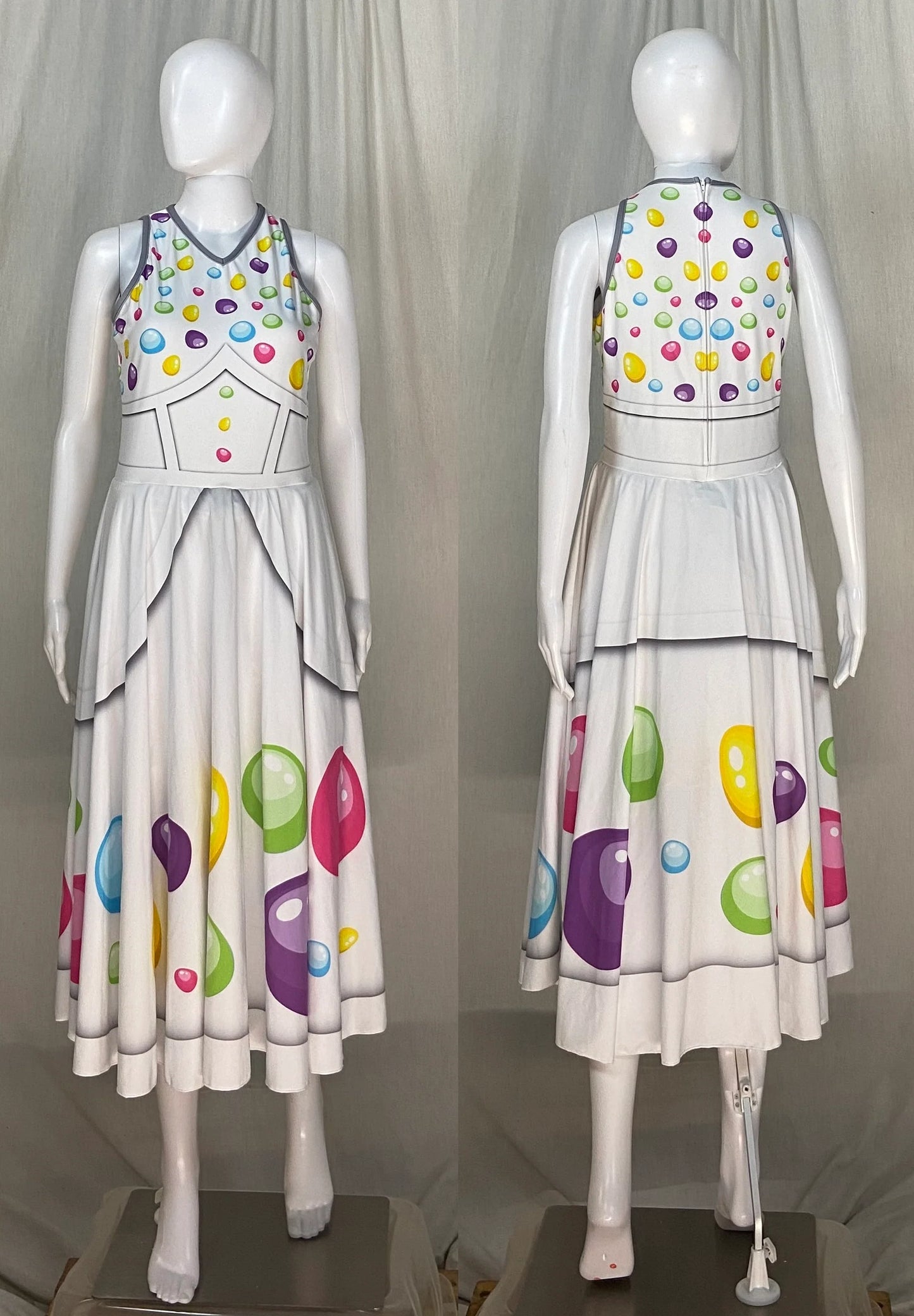 11 female + 4 male gray gold to white multicolor Dance Sophisticates reveal uniforms
