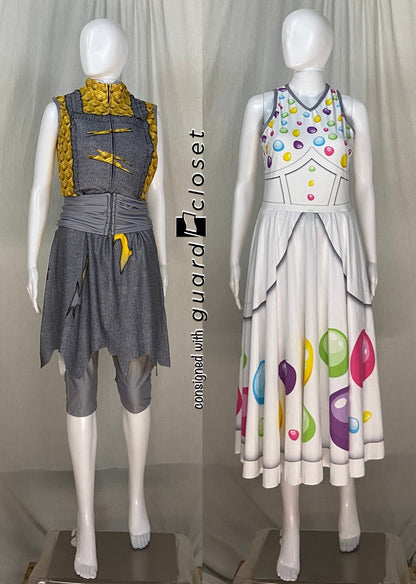 11 female + 4 male gray gold to white multicolor Dance Sophisticates reveal uniforms