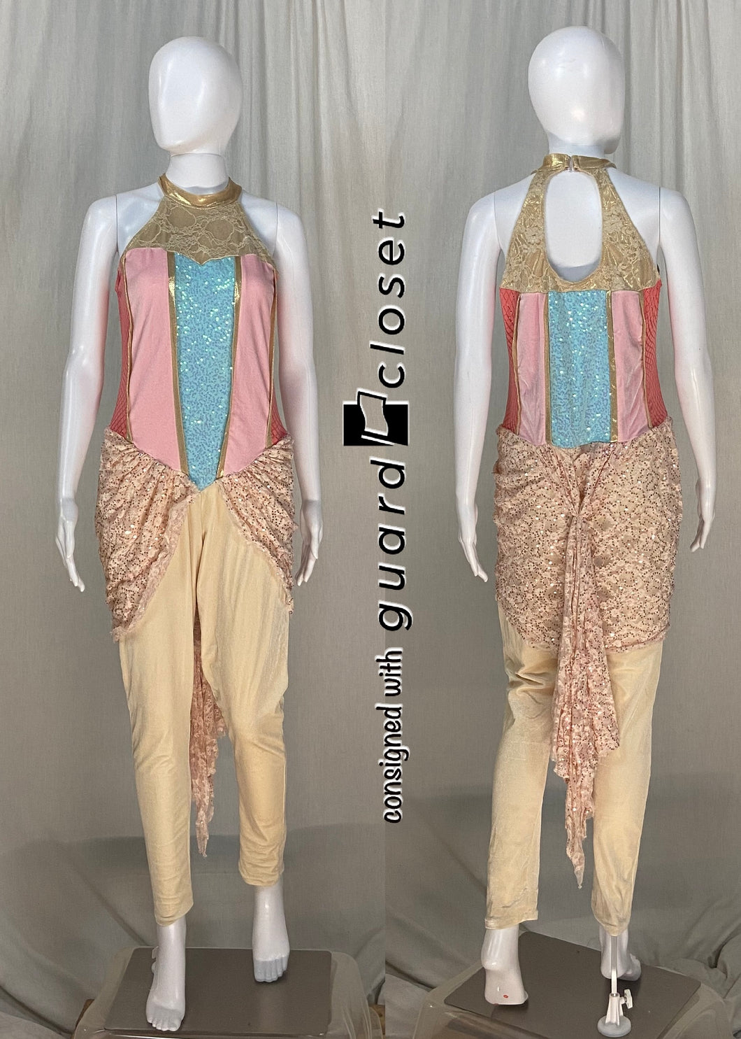 16 total ivory pink blue long sleeve unitards Creative Costuming & Designs