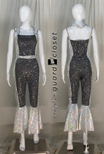Load image into Gallery viewer, 14 total silver graphite Disco Algy unitards

