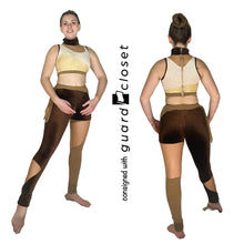 Load image into Gallery viewer, 12 Sleeveless Unitards &amp; 6 Sleeveless Crop Top/Pants Brown/Tan/Ivory/White by Dance Sophisticates
