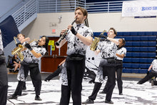 Load image into Gallery viewer, 33 White With Black Paint Ink Splatter Short Sleeve Performance Tops by Prop Vinyls

