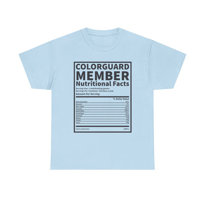 Colorguard Member Nutritional Facts T-Shirt