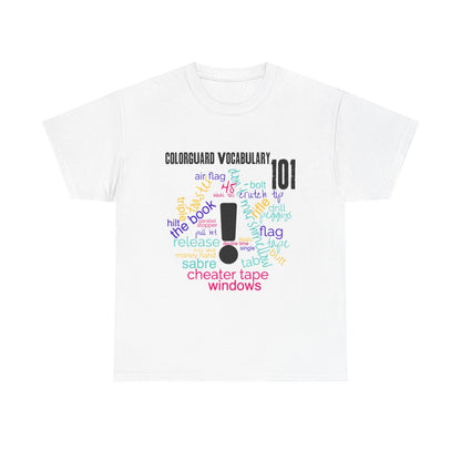 T-Shirt — Colorguard Vocabulary 101 Word Cloud Tee