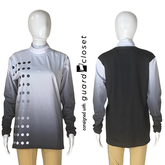 Black Gray Ombre Dots Performance Tops | Prop Vinyls | Set of 105