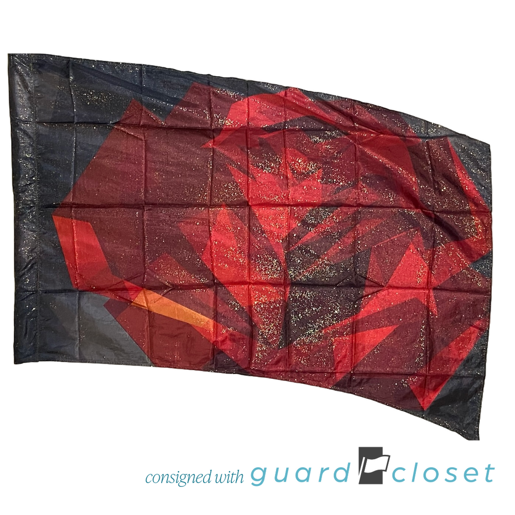 11 Red Abstract Rose Flags by Band Shoppe