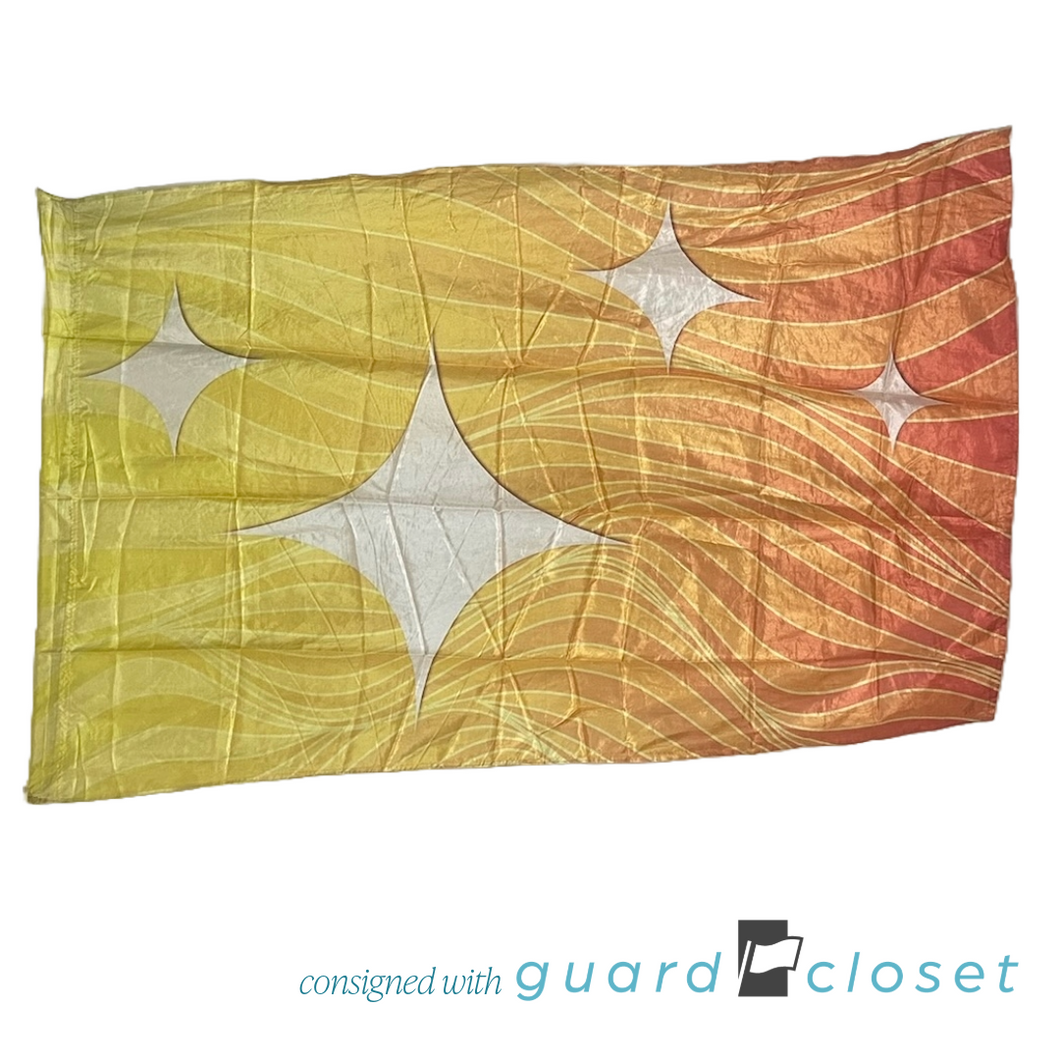 35 Orange to Yellow Flags with White Stars by Showday