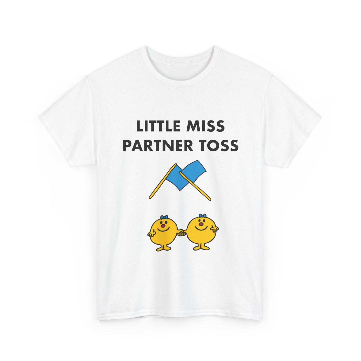 Little Miss Partner Toss Tee — Playful Guard & Marching Arts Shirt