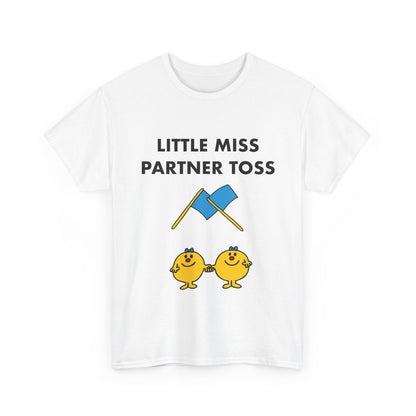 Little Miss Partner Toss Tee — Playful Guard & Marching Arts Shirt