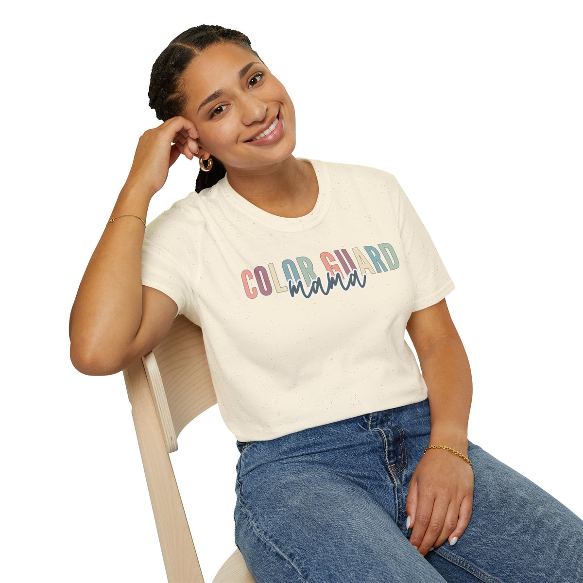 Starting Line Design Co - Custom Colorguard Colorful Varsity Tee for Mama, Grandma, Sister, Auntie, etc.