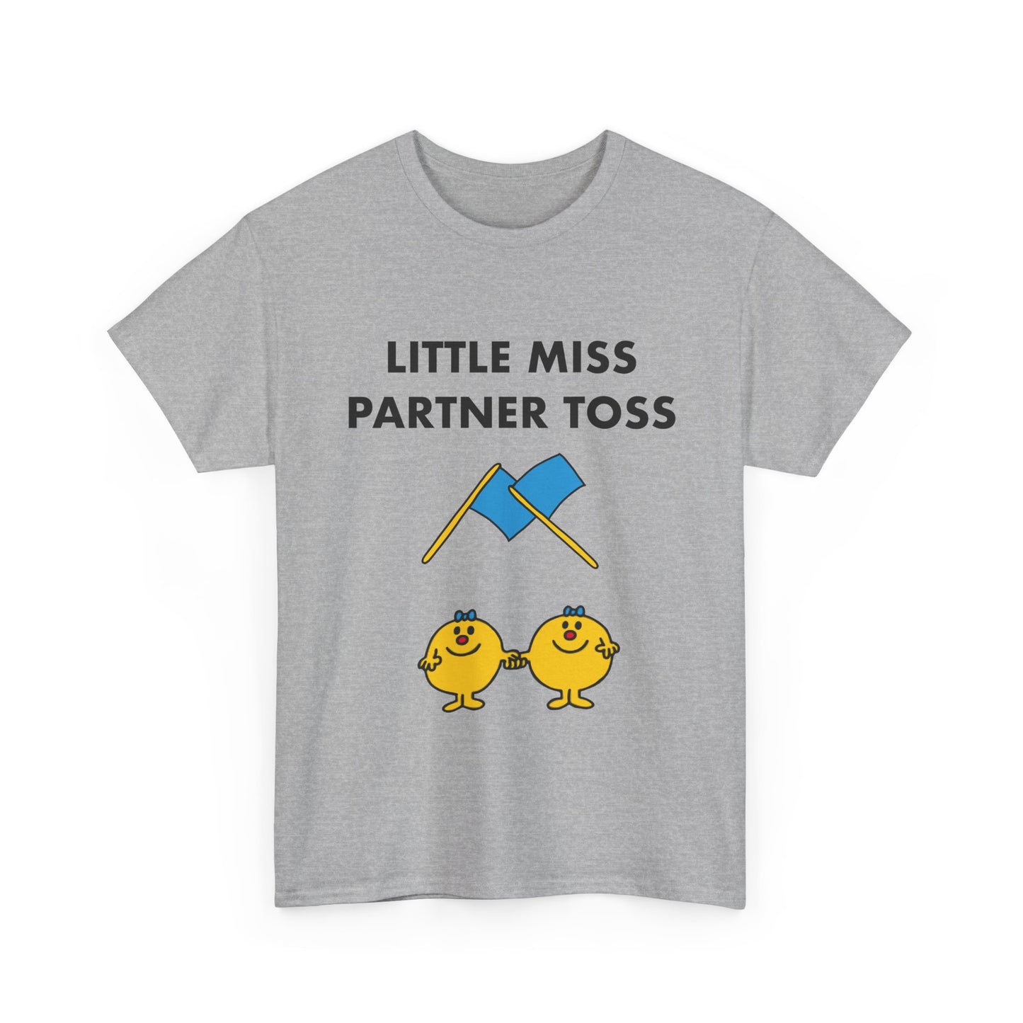 Little Miss Partner Toss Tee — Playful Guard & Marching Arts Shirt