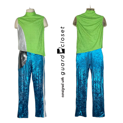 16 Blue Purple Neon Green Sleeveless Unitards by Creative Costuming & Designs