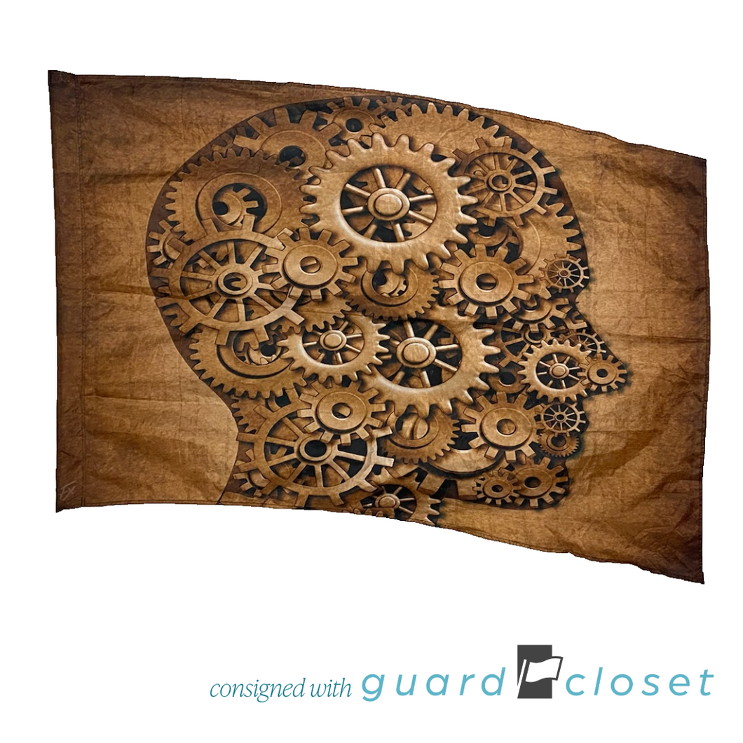 13 Brown Gears Machine Human Head Flags by Field & Floor FX