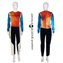 Load image into Gallery viewer, 17 Orange Blue White Black Tops Pants and Vests by A Wish Come True

